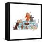 Picnic Pets Cats I-Becky Thorns-Framed Stretched Canvas