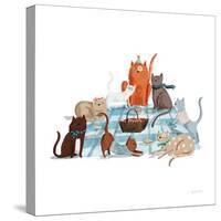 Picnic Pets Cats I-Becky Thorns-Stretched Canvas