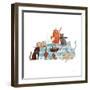 Picnic Pets Cats I-Becky Thorns-Framed Art Print