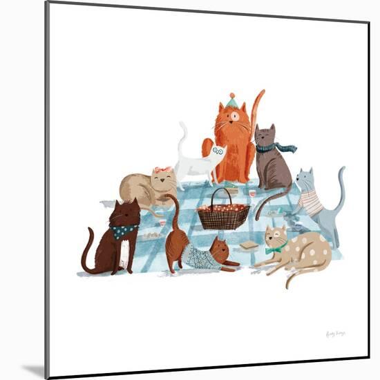 Picnic Pets Cats I-Becky Thorns-Mounted Art Print