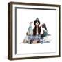 Picnic Pets Dogs I-Becky Thorns-Framed Art Print