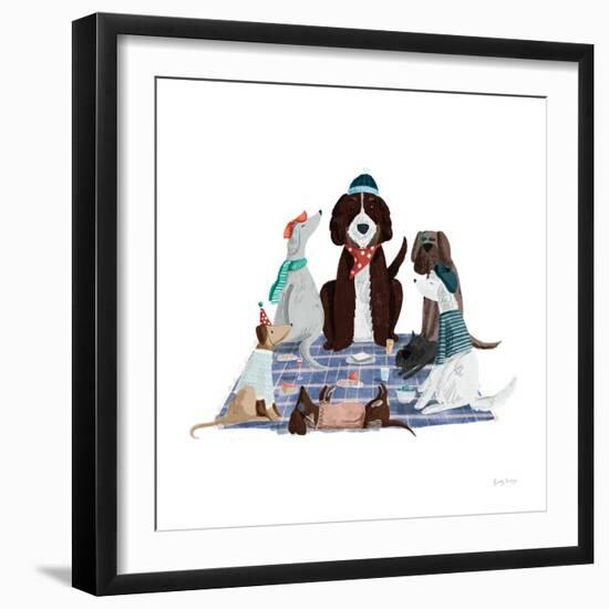 Picnic Pets Dogs I-Becky Thorns-Framed Art Print