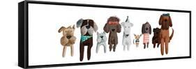 Picnic Pets Dogs III-Becky Thorns-Framed Stretched Canvas