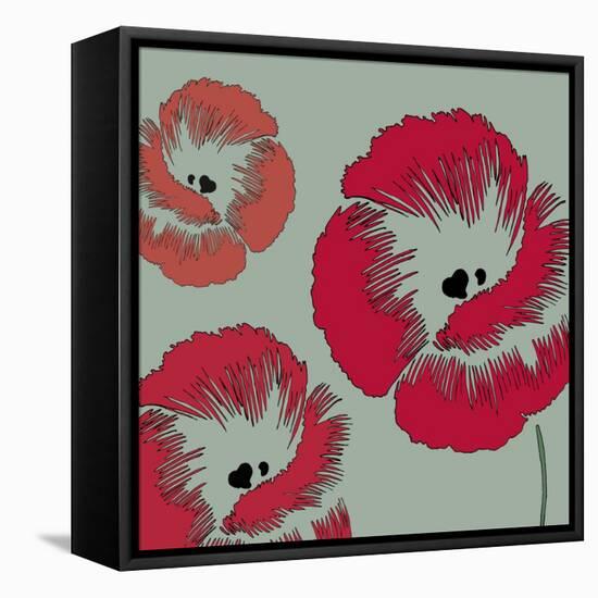 Picnic Poppy, 2005-Sarah Hough-Framed Stretched Canvas