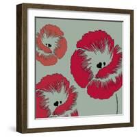 Picnic Poppy, 2005-Sarah Hough-Framed Giclee Print