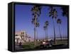 Picnic Tables, Newport Beach, California-Bill Bachmann-Framed Stretched Canvas