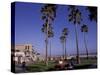 Picnic Tables, Newport Beach, California-Bill Bachmann-Stretched Canvas