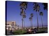 Picnic Tables, Newport Beach, California-Bill Bachmann-Stretched Canvas