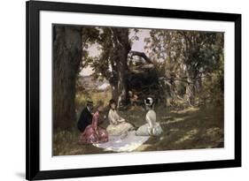 Picnic under the Trees, 1896-Julius Leblanc Stewart-Framed Giclee Print