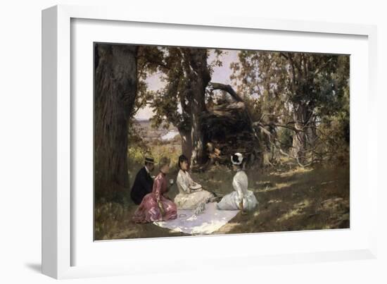 Picnic under the Trees, 1896-Julius Leblanc Stewart-Framed Giclee Print