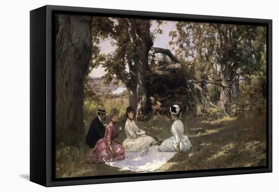 Picnic under the Trees, 1896-Julius Leblanc Stewart-Framed Stretched Canvas