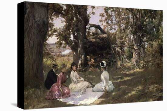 Picnic under the Trees, 1896-Julius Leblanc Stewart-Stretched Canvas