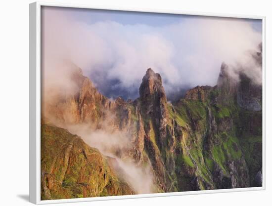 Pico Gato, View from the Miradouro Ninho Da Manta, Arieiro, Madeira, Portugal-Rainer Mirau-Framed Photographic Print