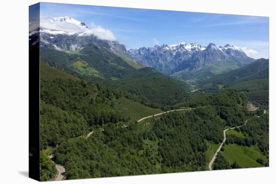 Picos de Europa and Valdeon valley from Puerto de Panderrruedas, Leon, Spain, Europe-Rolf Richardson-Stretched Canvas