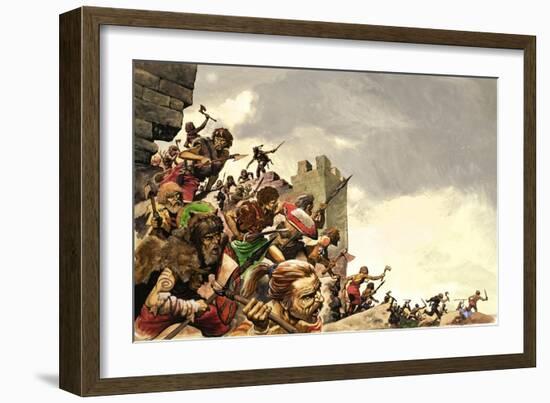 Pict Warriors Invade Britain-Peter Jackson-Framed Giclee Print