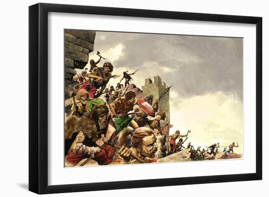 Pict Warriors Invade Britain-Peter Jackson-Framed Giclee Print