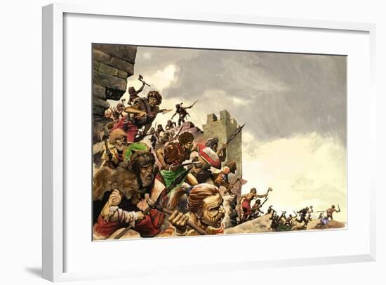 Pict Warriors Invade Britain-Peter Jackson-Framed Giclee Print