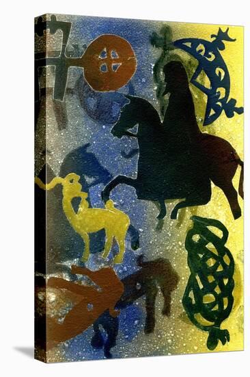 Pictish Horsemen-Gloria Wallington-Stretched Canvas