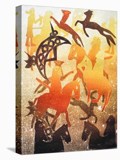 Pictish Hunt 2000-Gloria Wallington-Stretched Canvas