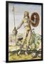 Pictish Man, from "Admiranda Narratio...", 1585-88-John White-Framed Giclee Print