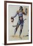 Pictish Man Holding a Human Head-John White-Framed Giclee Print