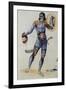 Pictish Man Holding a Human Head-John White-Framed Giclee Print