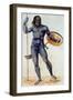 Pictish Man Holding a Shield-John White-Framed Giclee Print