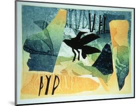 Pictish Raven, 1994 (Monotype)-Gloria Wallington-Mounted Giclee Print
