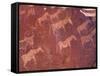 Pictograph, Engravings from Stone Age Culture, Twyfelfonstein Region, Namibia-Art Wolfe-Framed Stretched Canvas