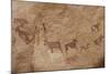 Pictograph of Lion Attack, Libya-David Parker-Mounted Photographic Print