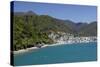 Picton Harbour from Ferry, Picton, Marlborough Region, South Island, New Zealand, Pacific-Stuart Black-Stretched Canvas