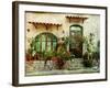 Pictorial Greek Villages Artwork in Retro Style-Maugli-l-Framed Photographic Print