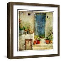 Pictorial Greek Villages-Maugli-l-Framed Art Print