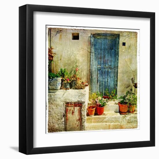 Pictorial Greek Villages-Maugli-l-Framed Art Print