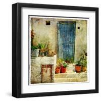 Pictorial Greek Villages-Maugli-l-Framed Art Print