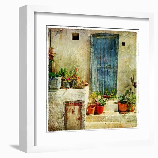 Pictorial Greek Villages-Maugli-l-Framed Art Print