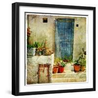 Pictorial Greek Villages-Maugli-l-Framed Art Print