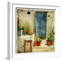 Pictorial Greek Villages-Maugli-l-Framed Art Print