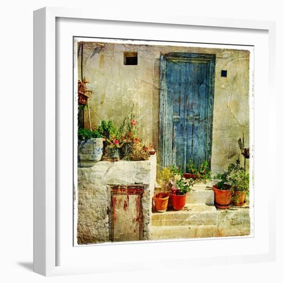 Pictorial Greek Villages-Maugli-l-Framed Art Print