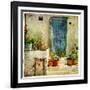 Pictorial Greek Villages-Maugli-l-Framed Art Print