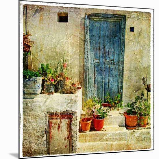 Pictorial Greek Villages-Maugli-l-Mounted Art Print