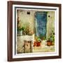 Pictorial Greek Villages-Maugli-l-Framed Art Print