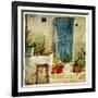 Pictorial Greek Villages-Maugli-l-Framed Art Print