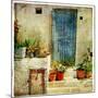 Pictorial Greek Villages-Maugli-l-Mounted Art Print