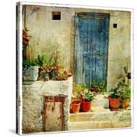 Pictorial Greek Villages-Maugli-l-Stretched Canvas