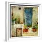 Pictorial Greek Villages-Maugli-l-Framed Premium Giclee Print