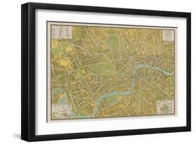 Pictorial Map of London-null-Framed Premium Giclee Print