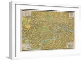 Pictorial Map of London-null-Framed Premium Giclee Print