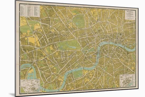 Pictorial Map of London-null-Mounted Giclee Print