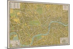 Pictorial Map of London-null-Mounted Giclee Print